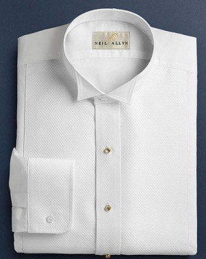 White Pique Formal Shirt #966-37