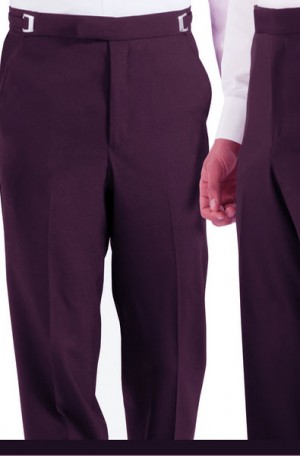 Ike Behar Burgundy Peak Lapel Slim Fit Tuxedo #8561C-45