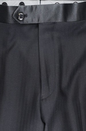 Tiglio Black Fine Herringbone Peak Lapel Tuxedo FT3022-4