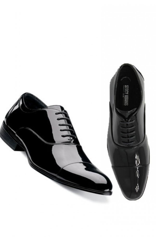 Stacy Adams Mens Tuxedo shoes Gala Black Patent Leather lace up 24998-004 